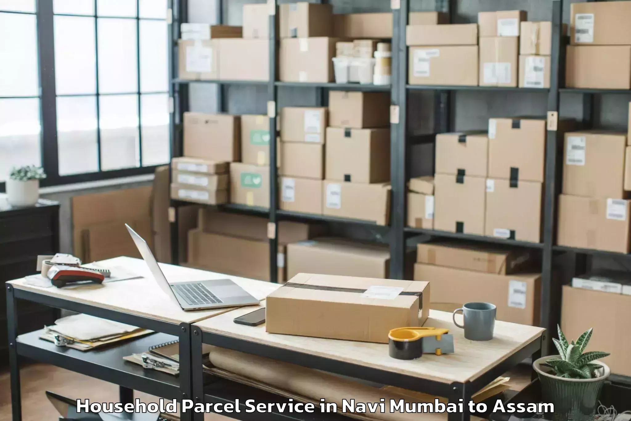 Quality Navi Mumbai to Biswanath Charali Household Parcel